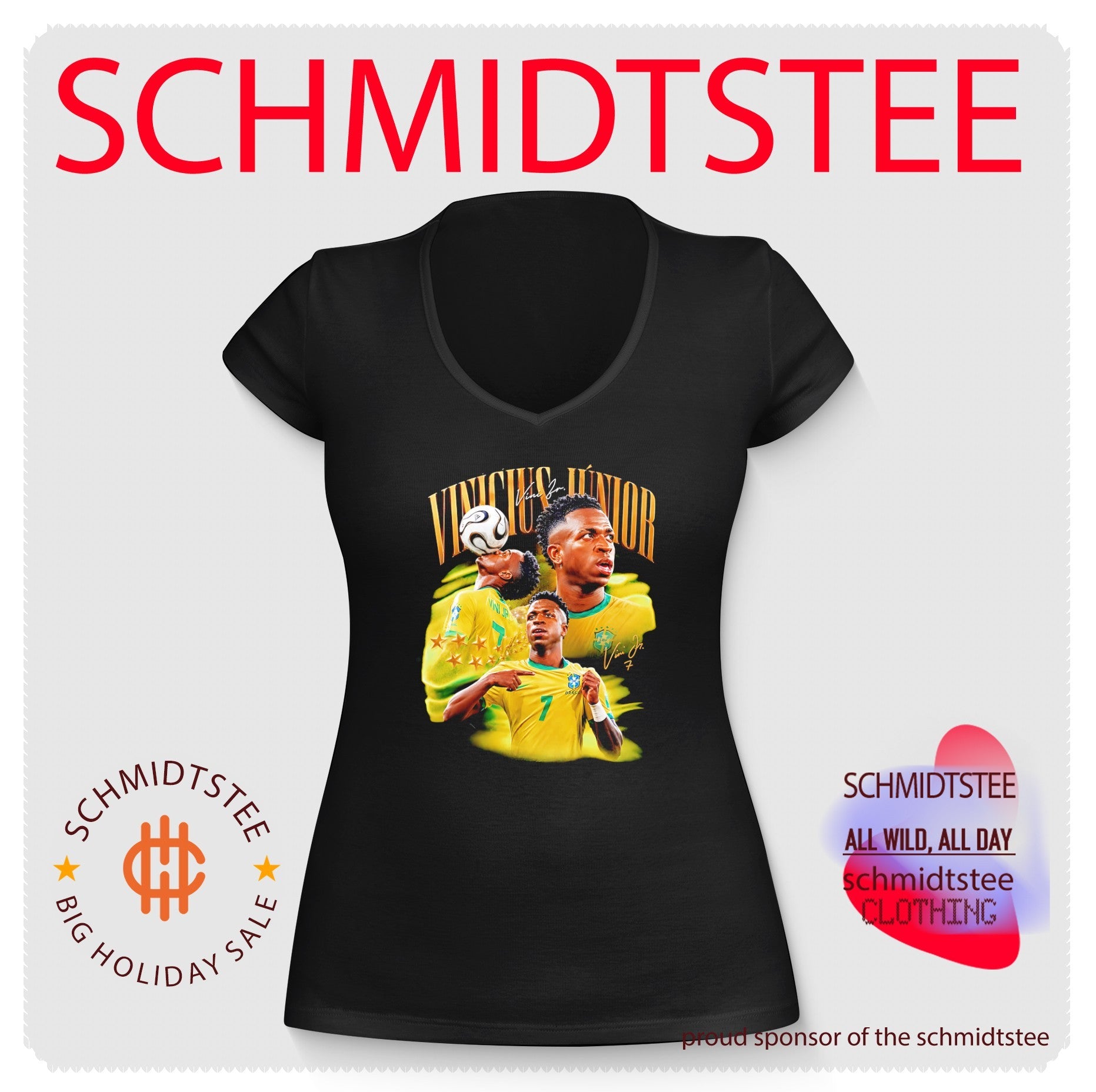 Vinicius Junior portrait vintage 2026 World Cup shirt