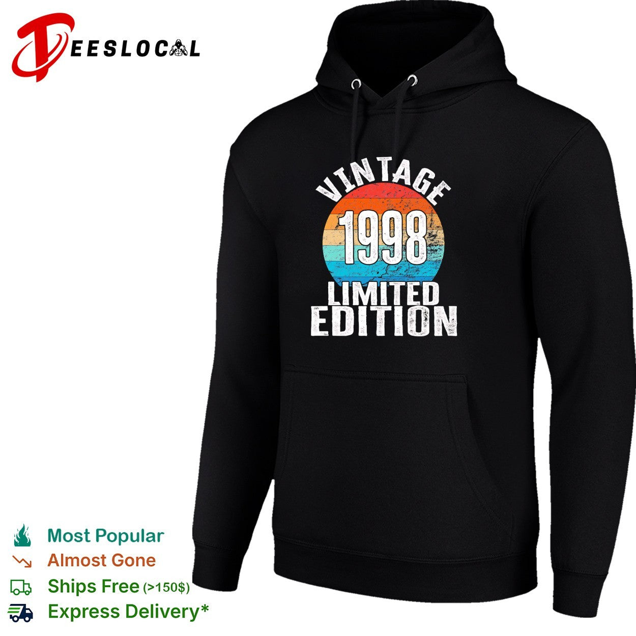 Vintage 1998 limited edition birthday shirt
