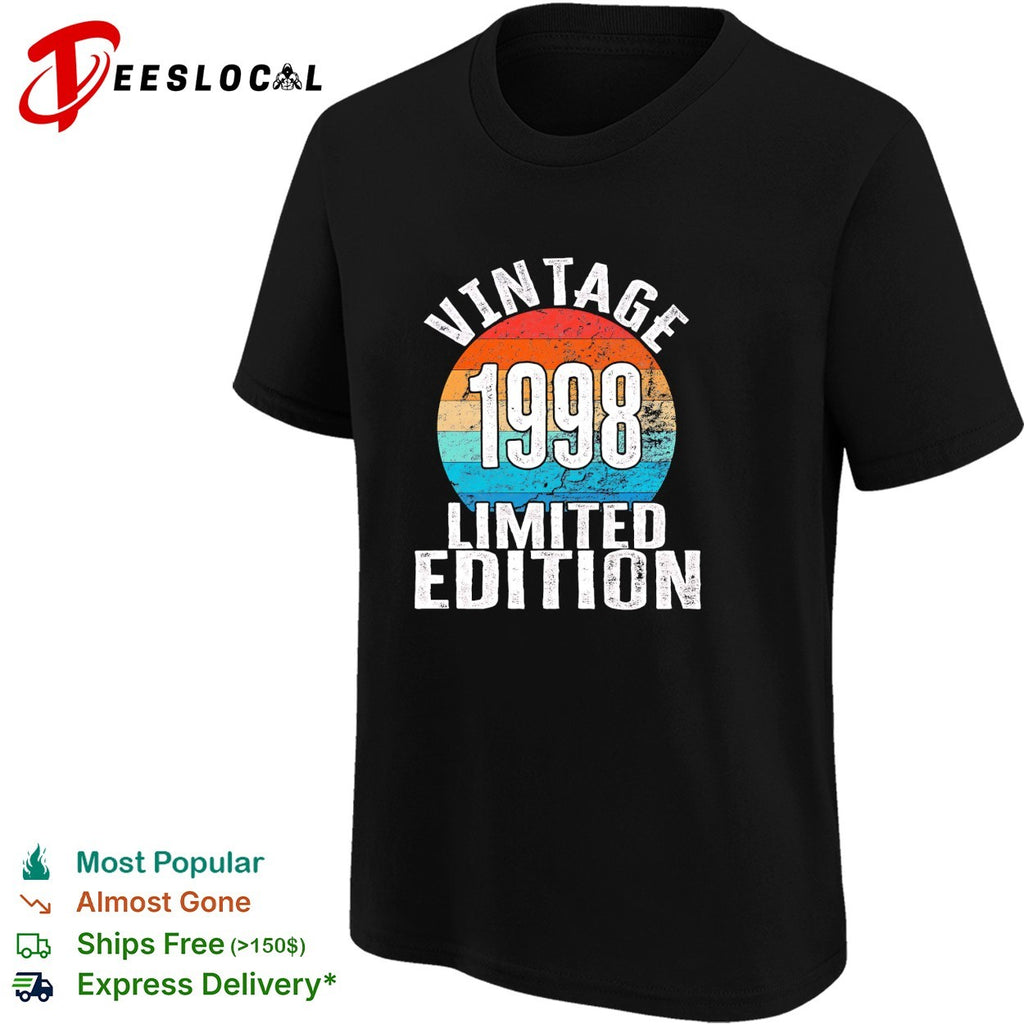 Vintage 1998 limited edition birthday shirt