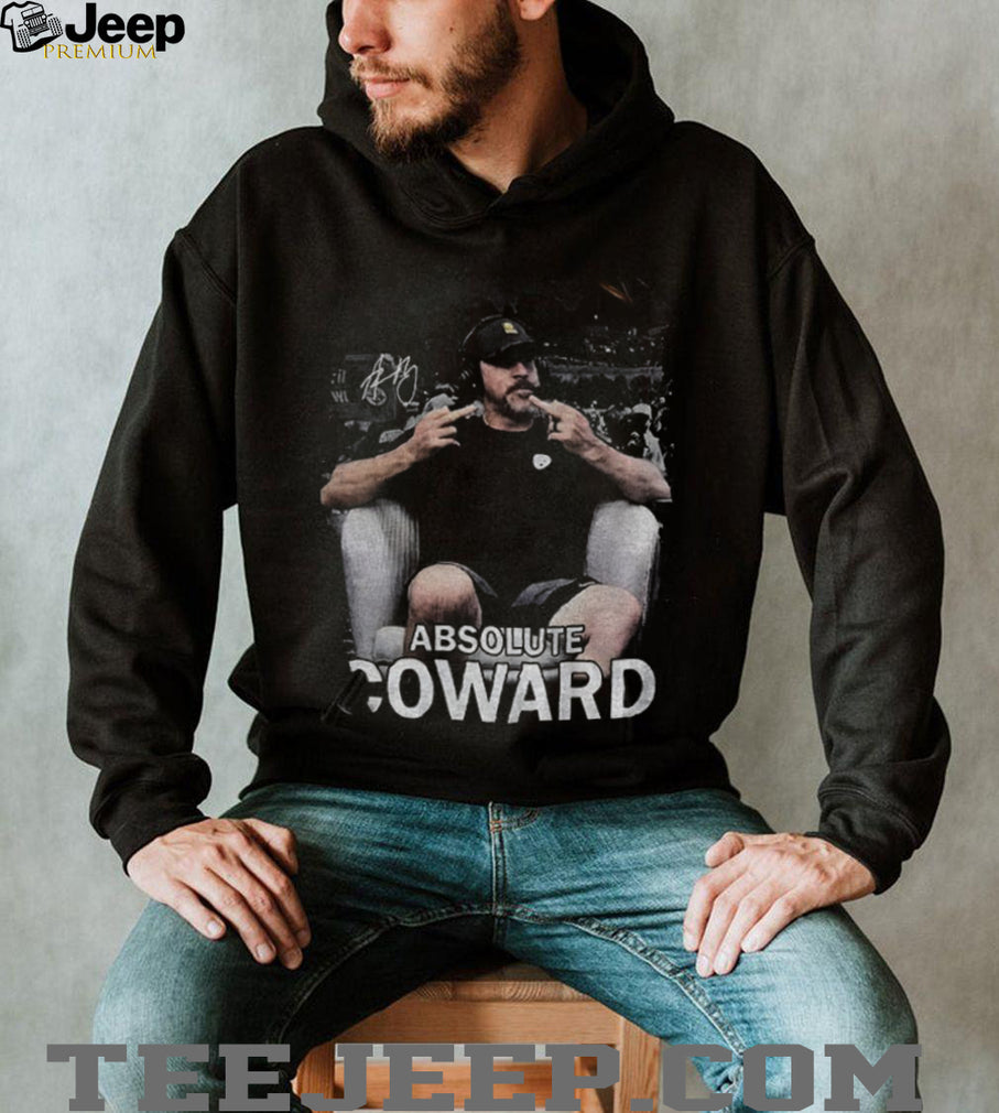 Vintage Aaron Rodgers Absolute Coward signature middle finger shirt