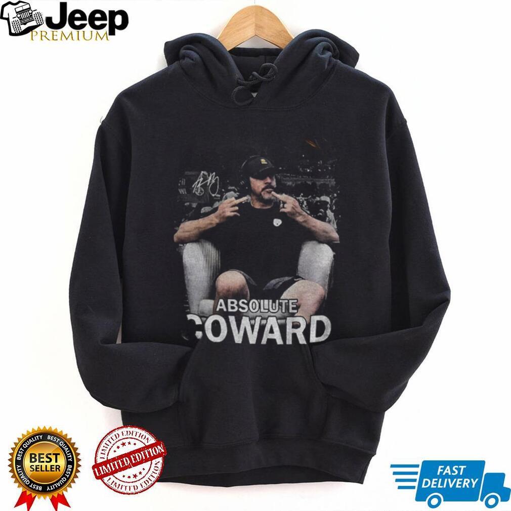 Vintage Aaron Rodgers Absolute Coward signature middle finger shirt