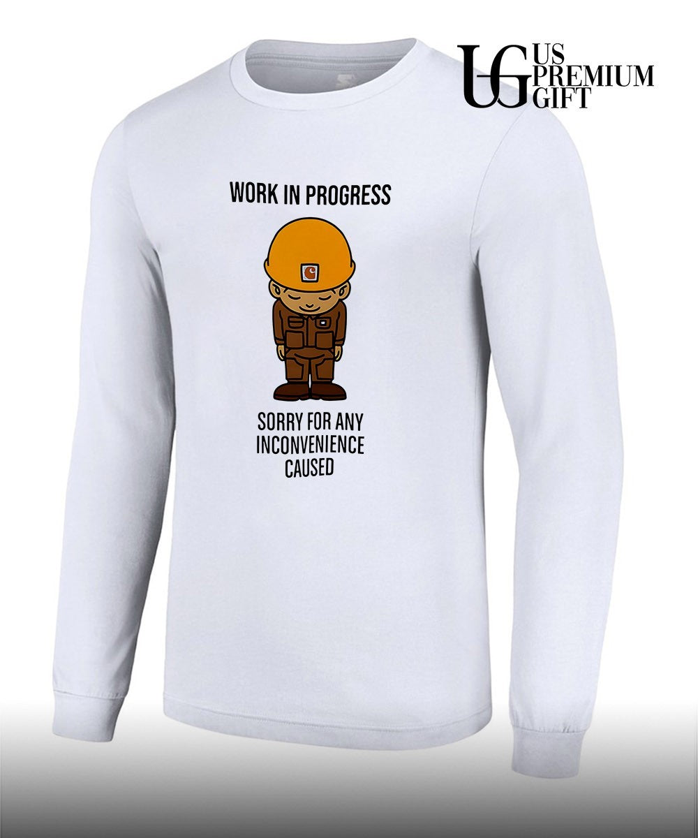 Virat Kohli wearing Work In Progress Sorry For Any Inconvenience Caused shirt