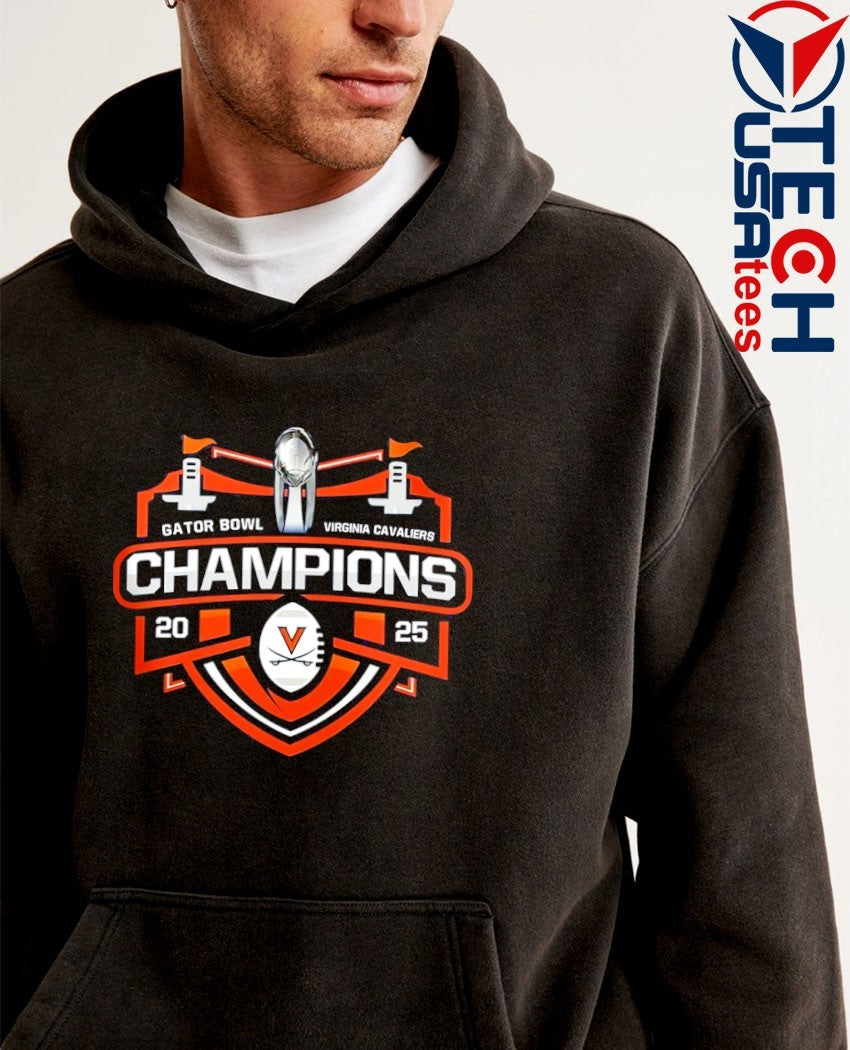 Virginia Cavaliers 2025 Gator Bowl Champions logo shirt