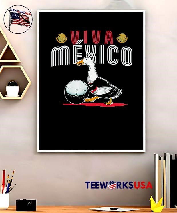 Viva México Duck Soccer Ball Sport shirt