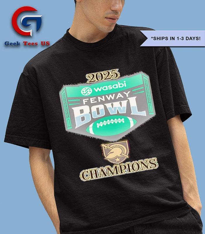 Wasabi Fenway Bowl 2025 Army Black Knights Champions T-shirt