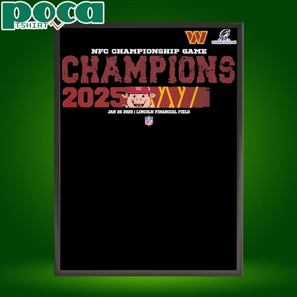 Washington Commanders 2024 2025 NFC Championship Champions Logo Mascot Unisex T-Shirt