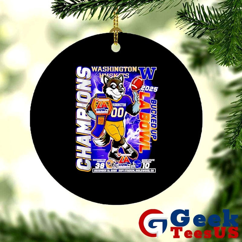 Washington Huskies Bucked Up LA Bowl Champions 2025 mascot shirt