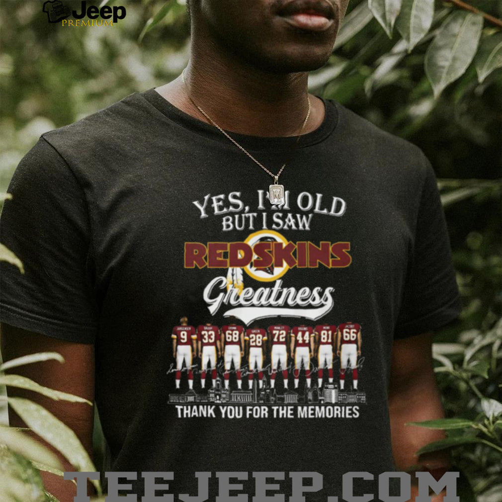 Washington Redskins Old School Greatness Players Signatures Shirt