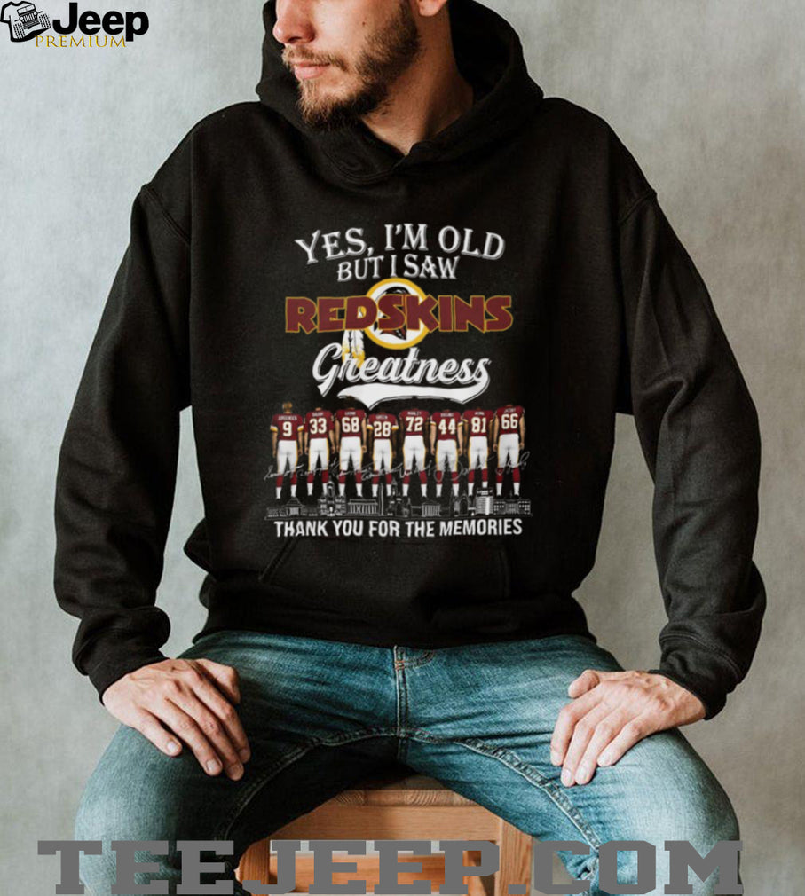 Washington Redskins Old School Greatness Players Signatures Shirt