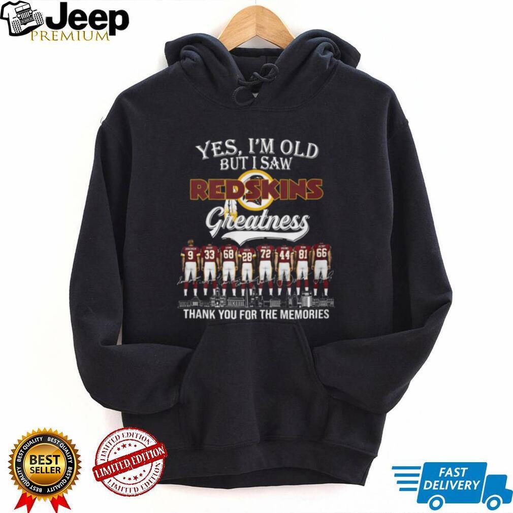 Washington Redskins Old School Greatness Players Signatures Shirt