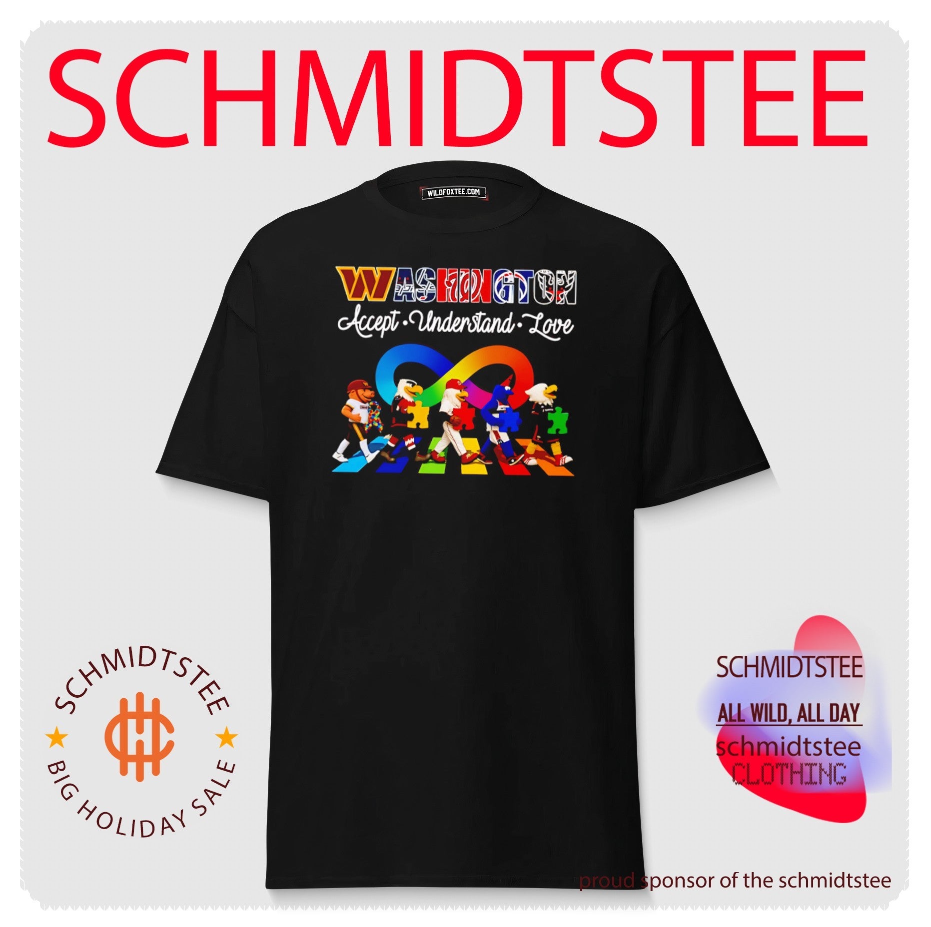Washington Sports Teams Autism Awareness Accept Understand Love shirt