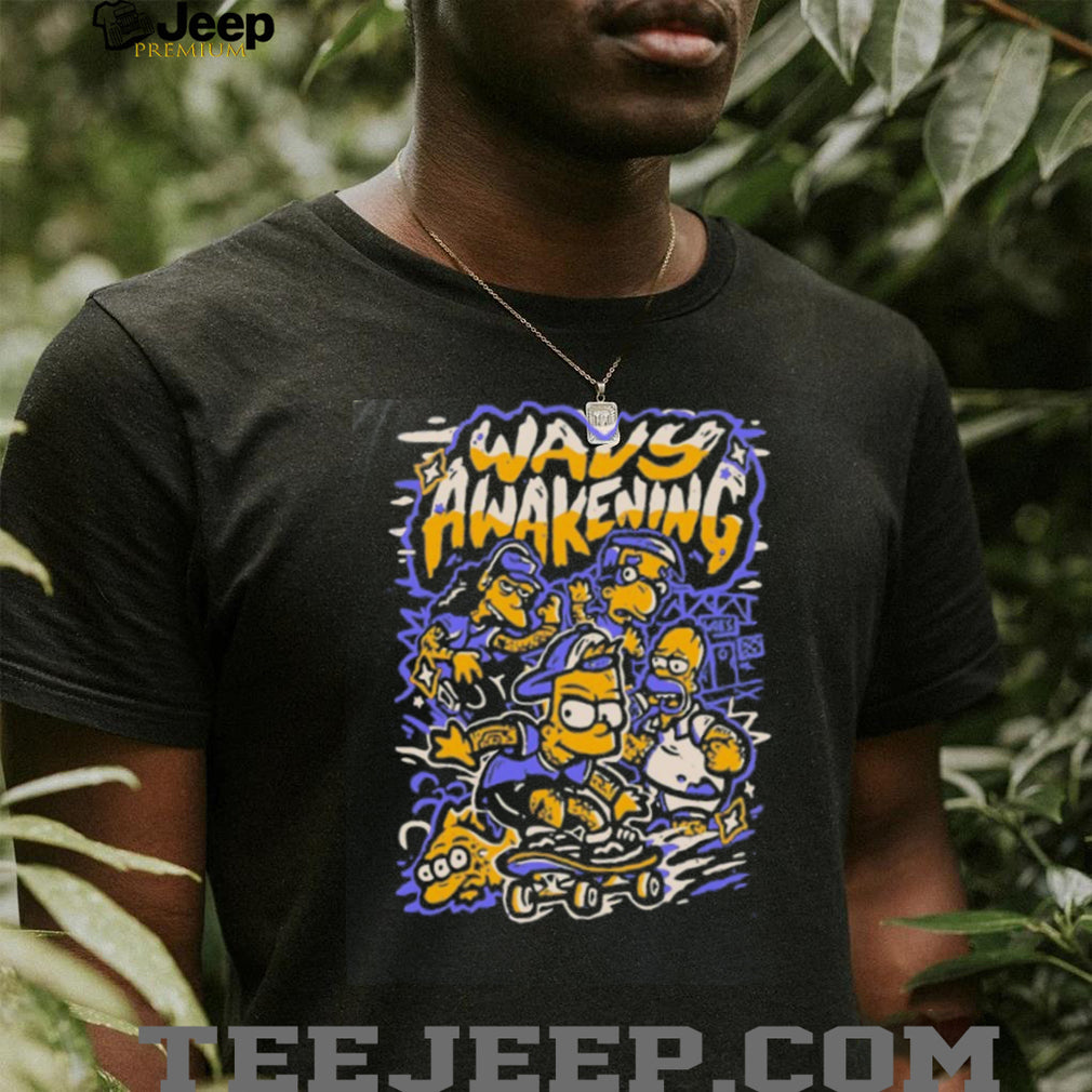 Wavy Awakening The Simpsons Characters shirt