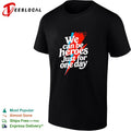 We can be heroes just for one day lightning bolt shirt