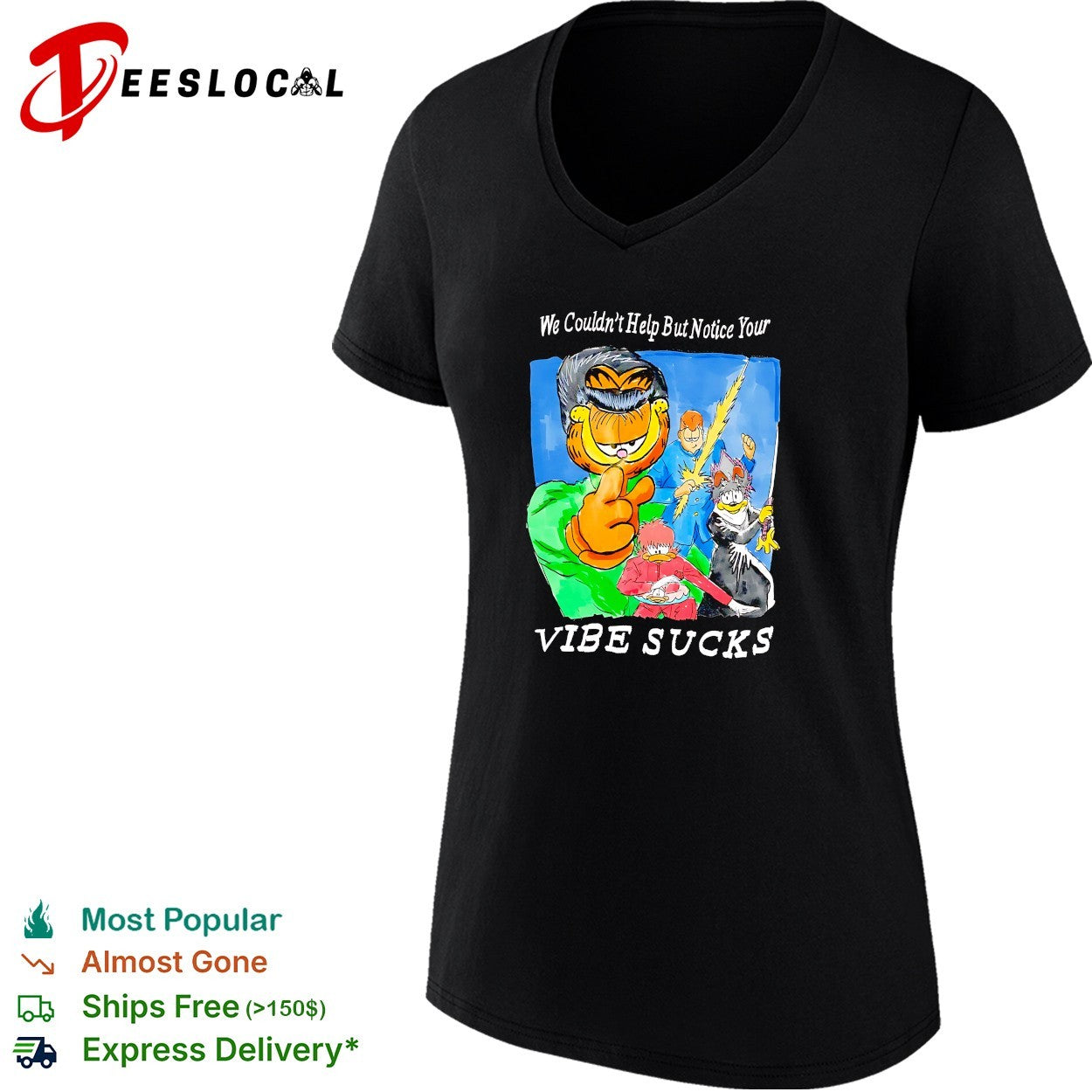 We couldn’t help but notice your vibe sucks orange cat shirt