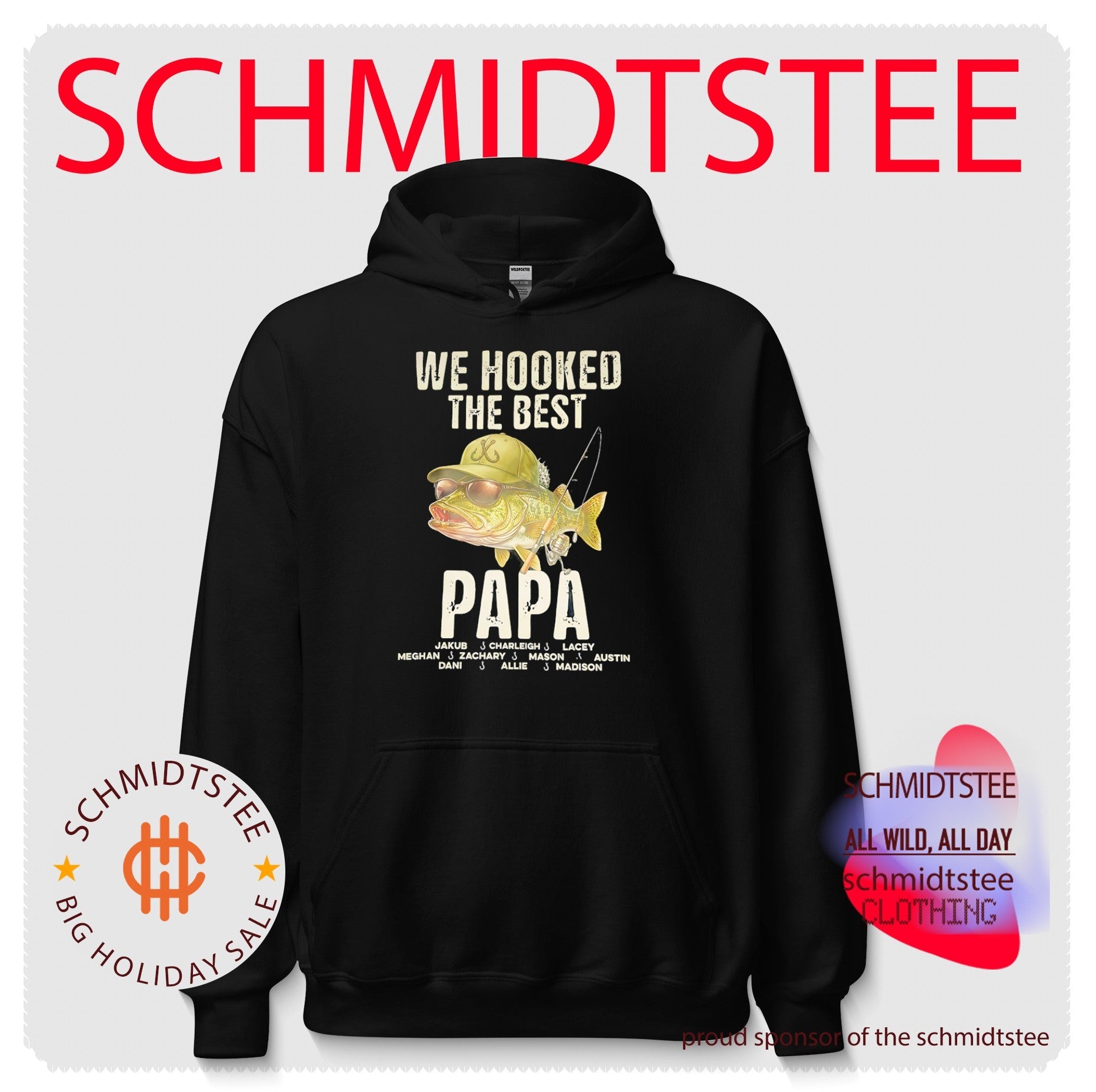 We hooked the best papa graphic fish shirt
