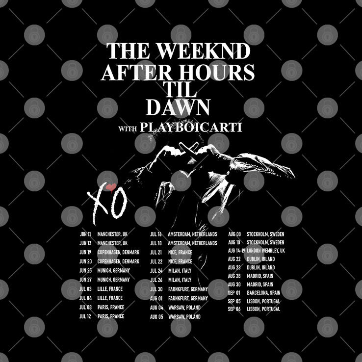 Weeknd’s After Hours Til Dawn Tour T Shirt