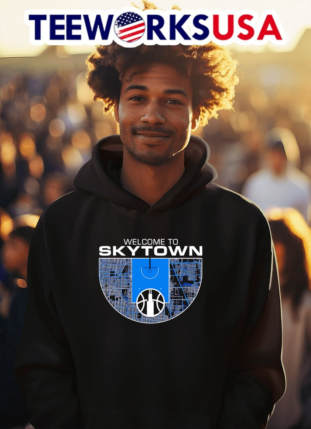 Welcome To Skytown Basketball Court City Map Shirt