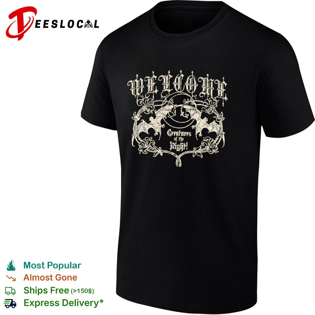 Welcome creatures of the night bats shirt
