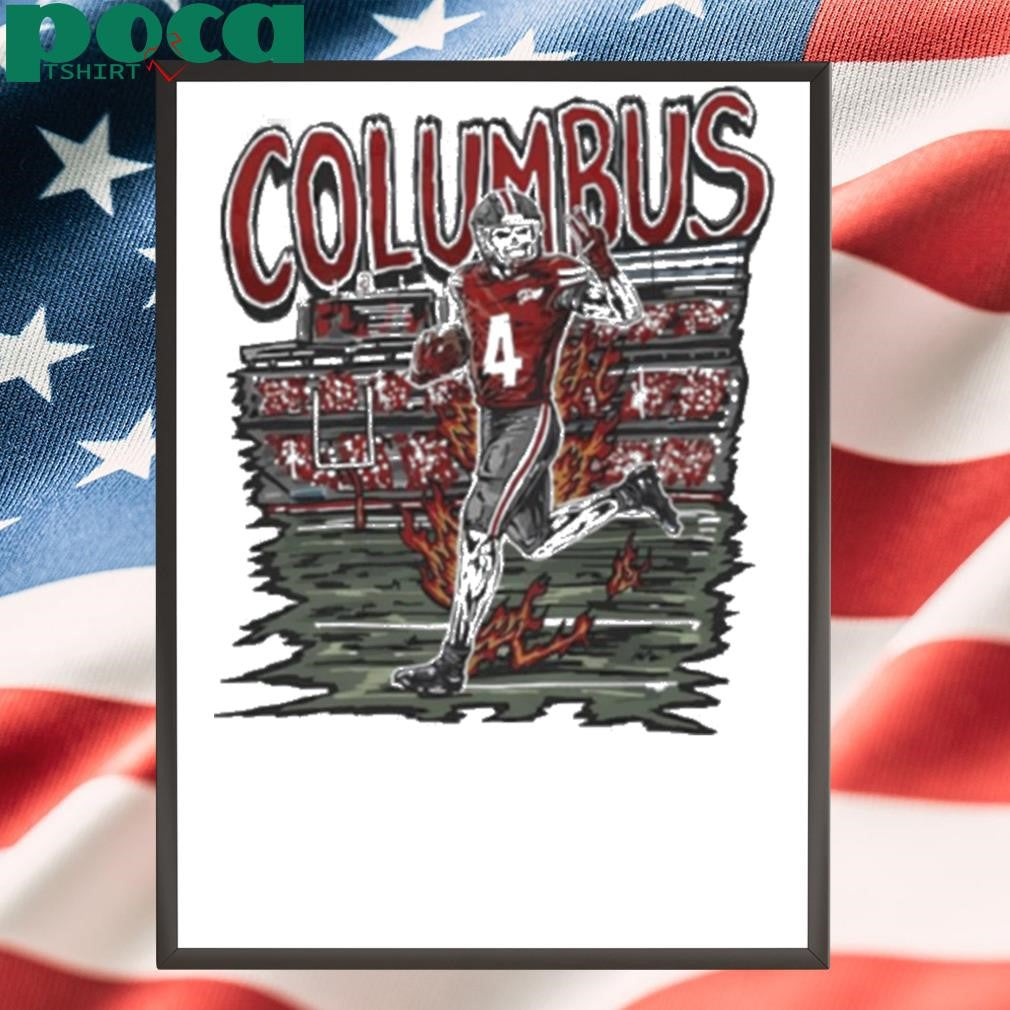 Welcome to Columbus Football skeleton player shirt