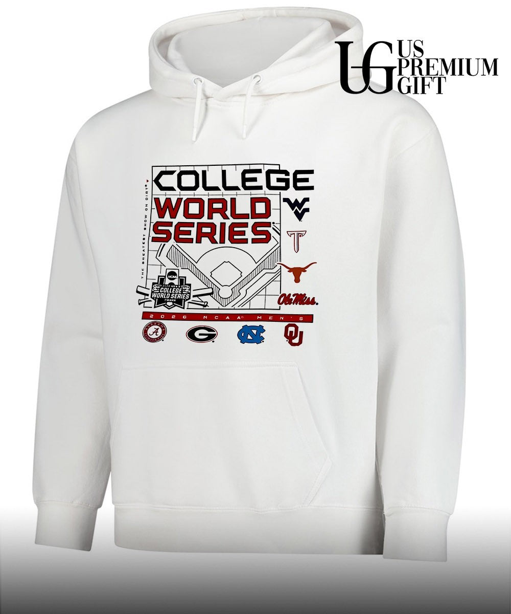 West Virginia Texas Troy Ole Miss Alabama Georgia North Carolina Oklahoma College World Series 2026 NCAA The Greatest Show on Dirty shirt