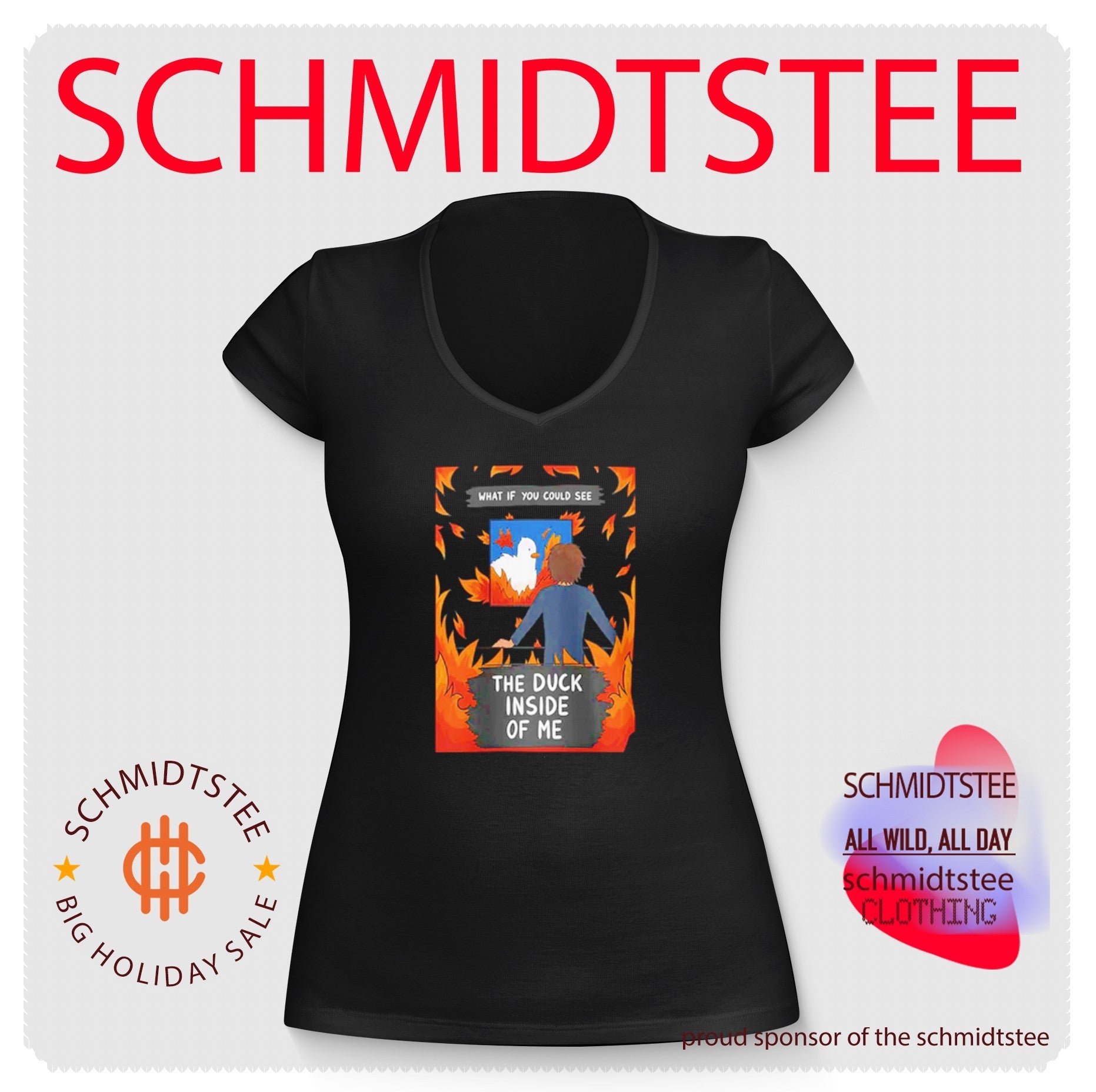 What if you could see the duck inside of me funny duck shirt