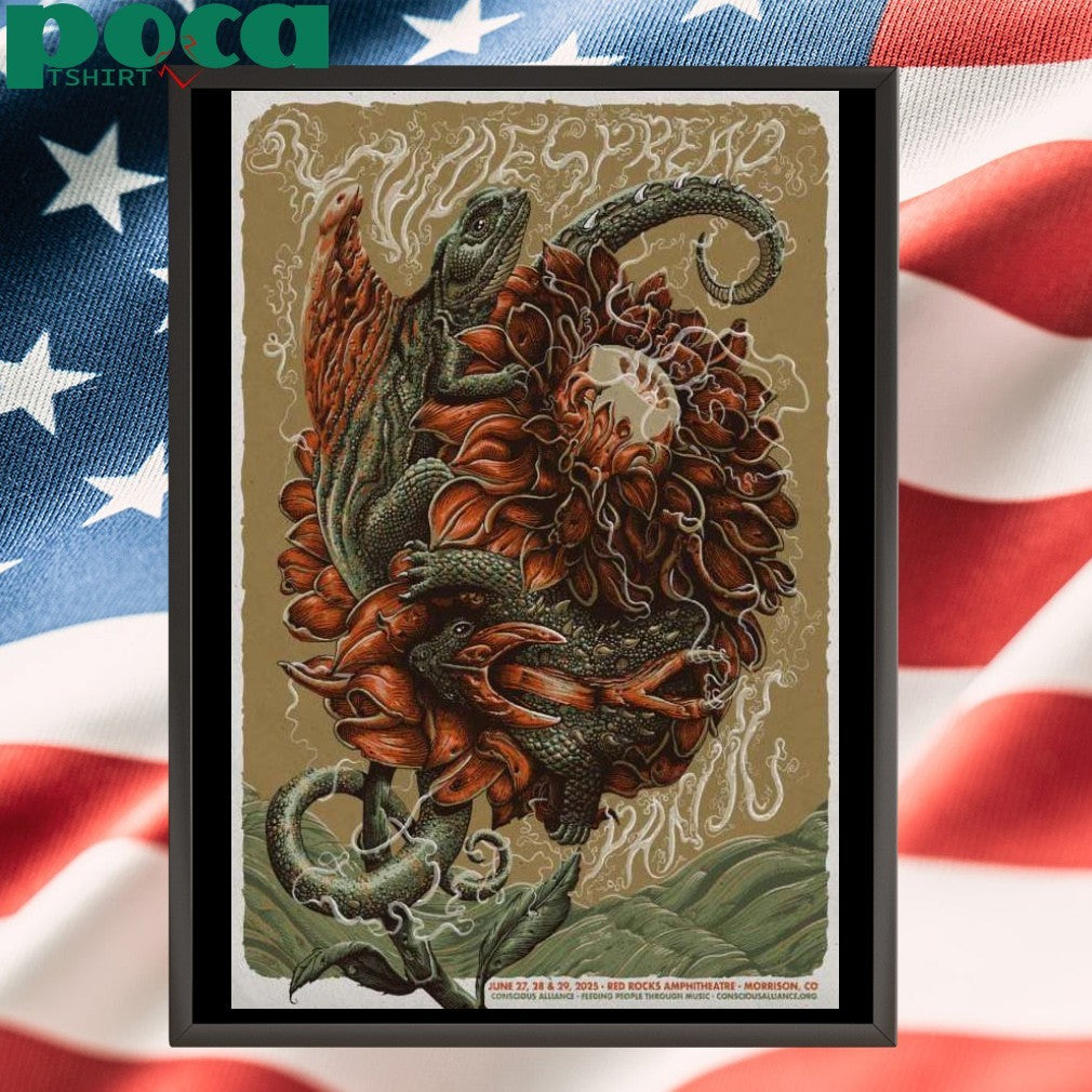Widespread Panic At Red Rocks Amphitheatre On June 27-29 2025 Poster T-shirt