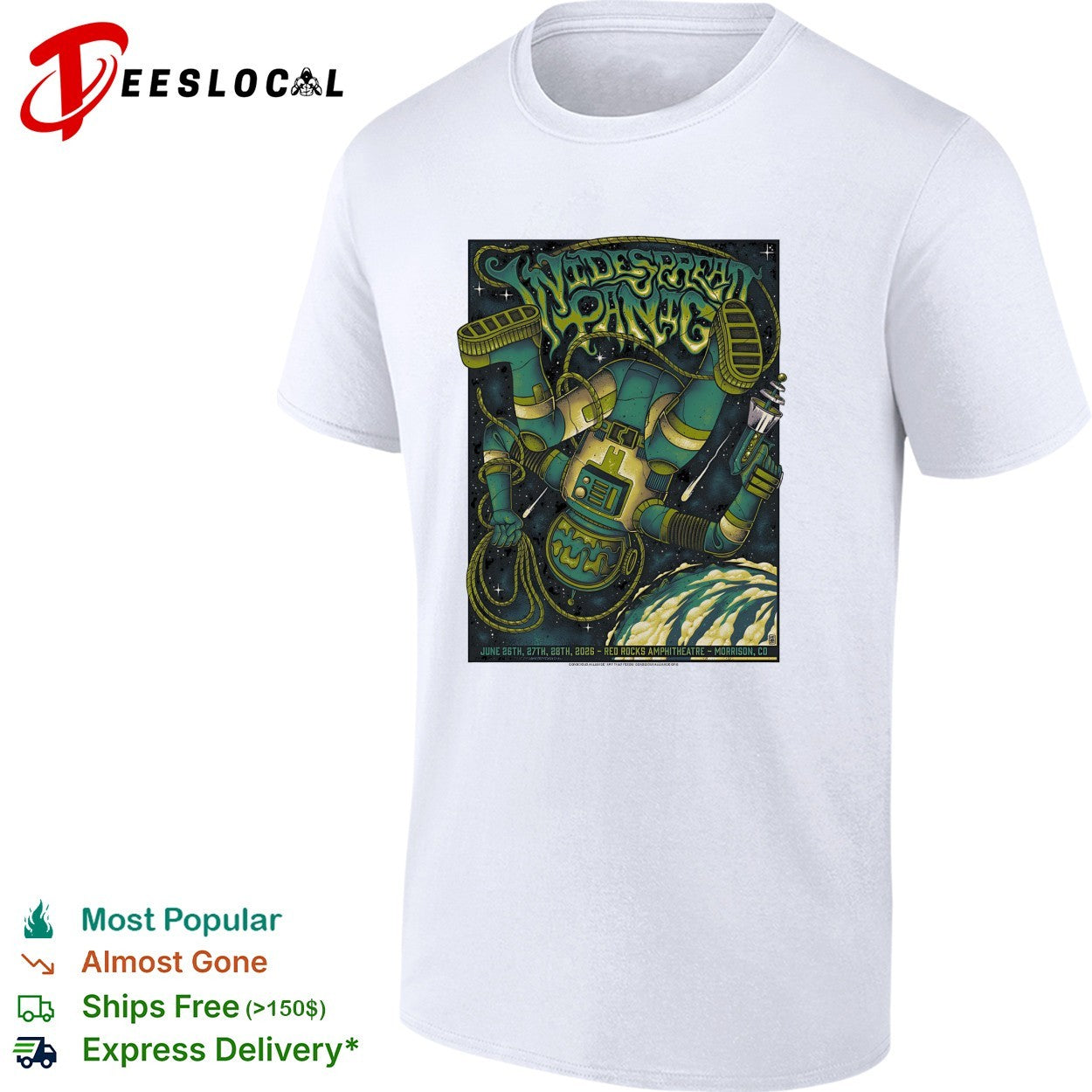 Widespread Panic concert poster shirt