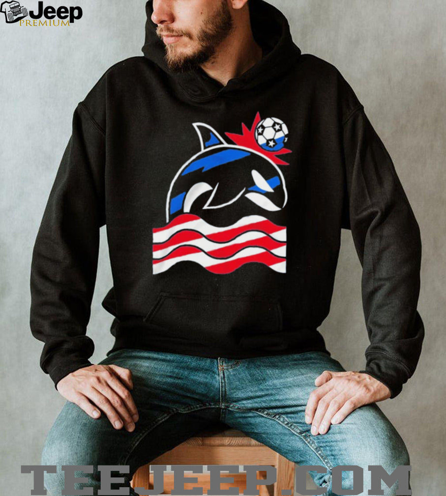 Wild Whale Stars and Stripes Simply Soccer shirt