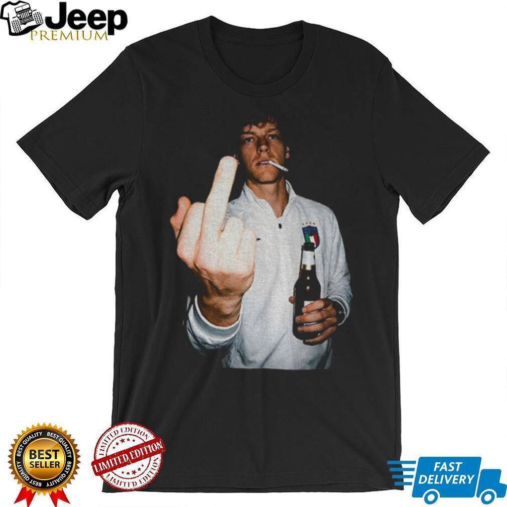 Wimbledon 2026 Men’s Singles Champion Italy Jannik Sinner Tennis middle finger shirt