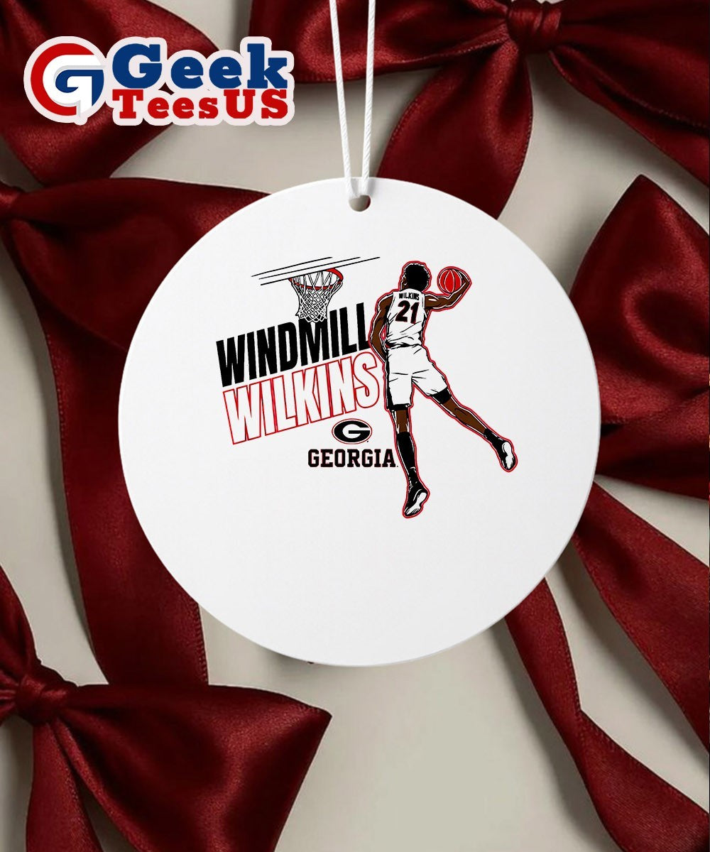 Windmill Jake Wilkins Georgia Bulldogs men’s basketball Slam dunk Ornament