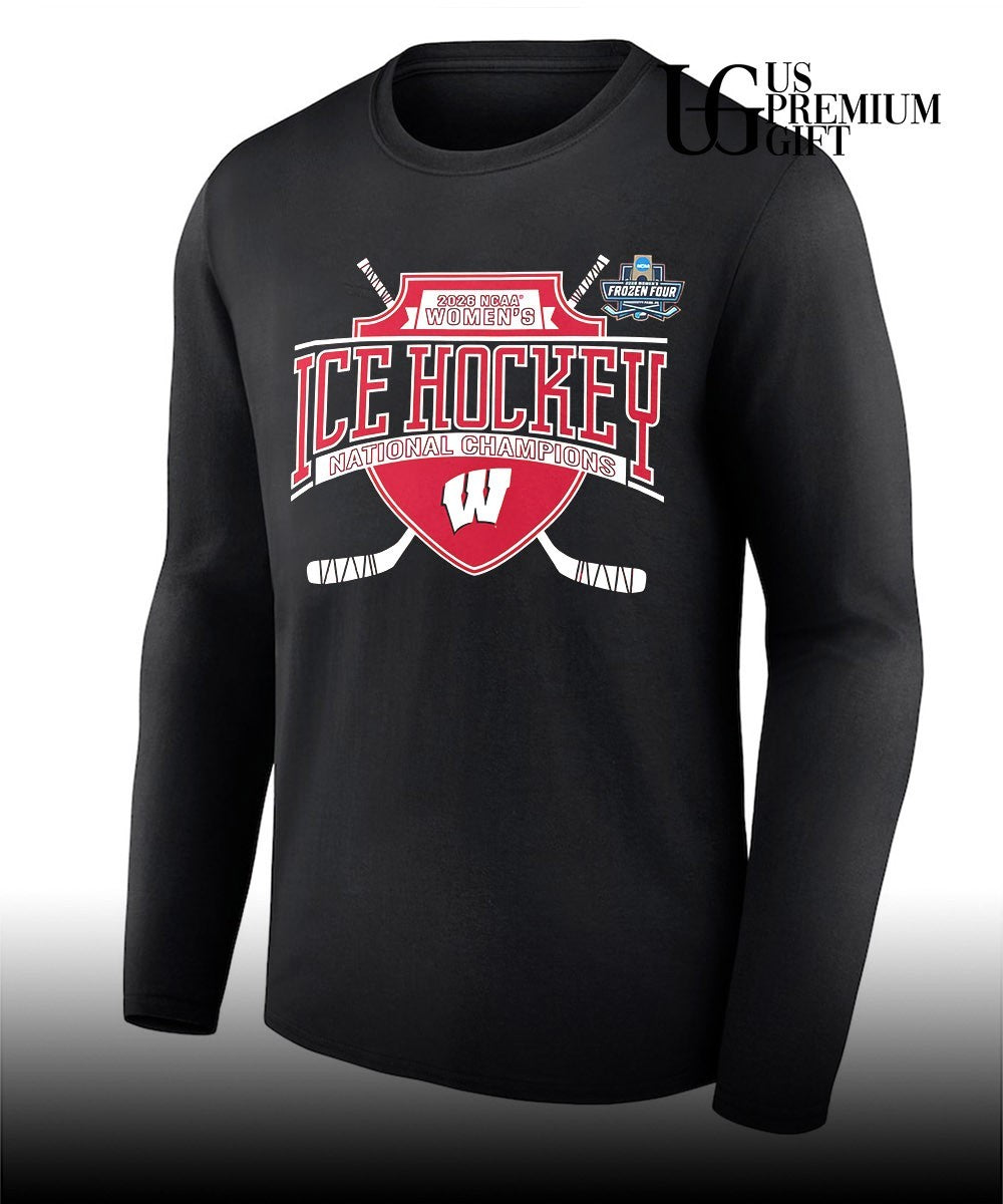 Wisconsin Badgers 2026 NCAA Frozen Four Women’s Ice Hockey National Champions shirt