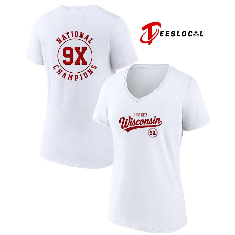 Wisconsin Badgers National Champions 9x logo shirt