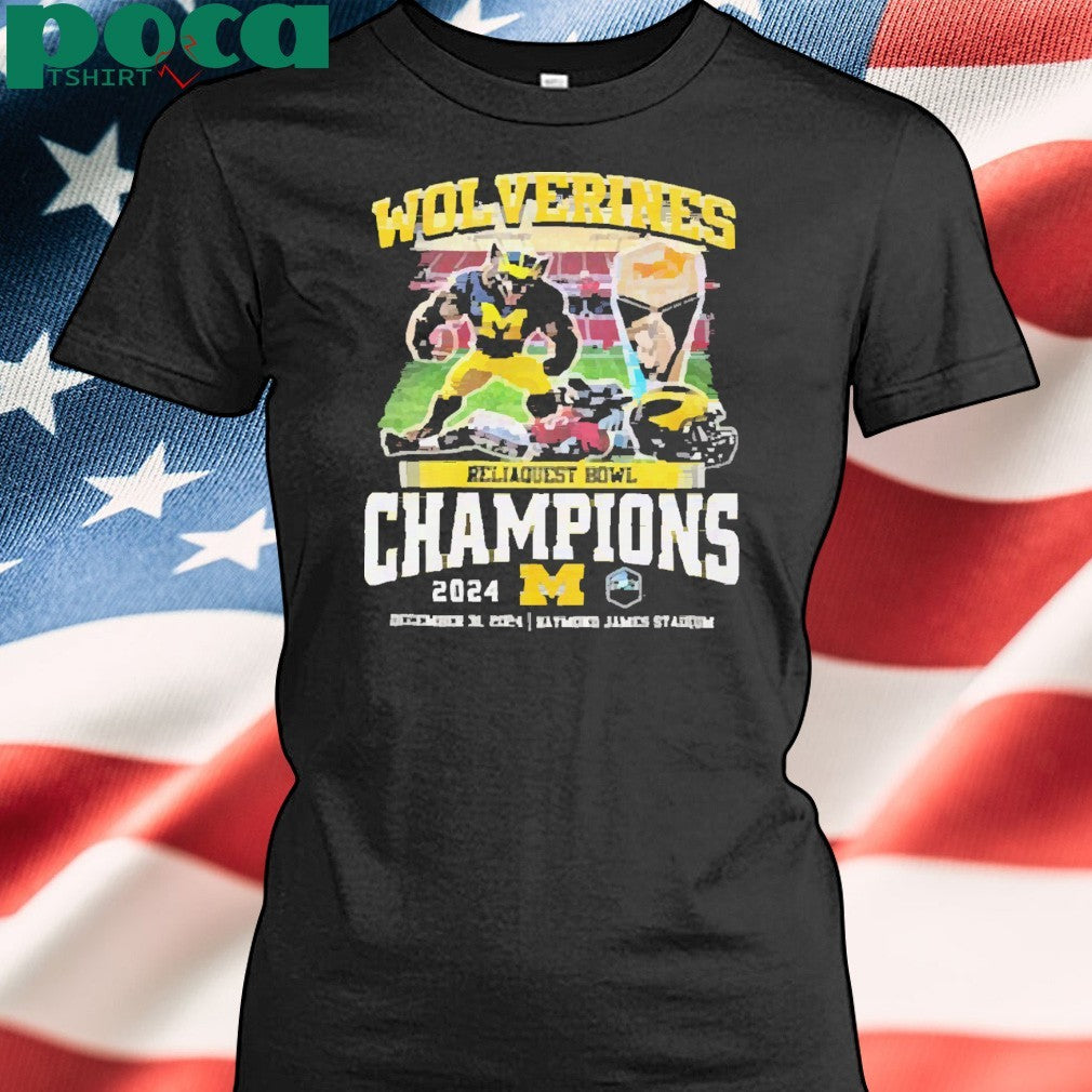 Wolverines Reliaquest Bowl Champions 2024 Mascot Shirt