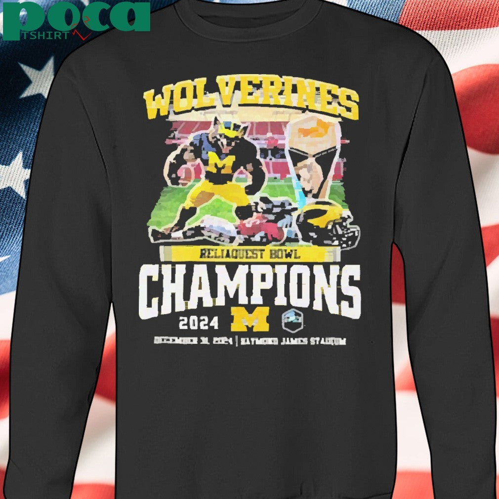 Wolverines Reliaquest Bowl Champions 2024 Mascot Shirt