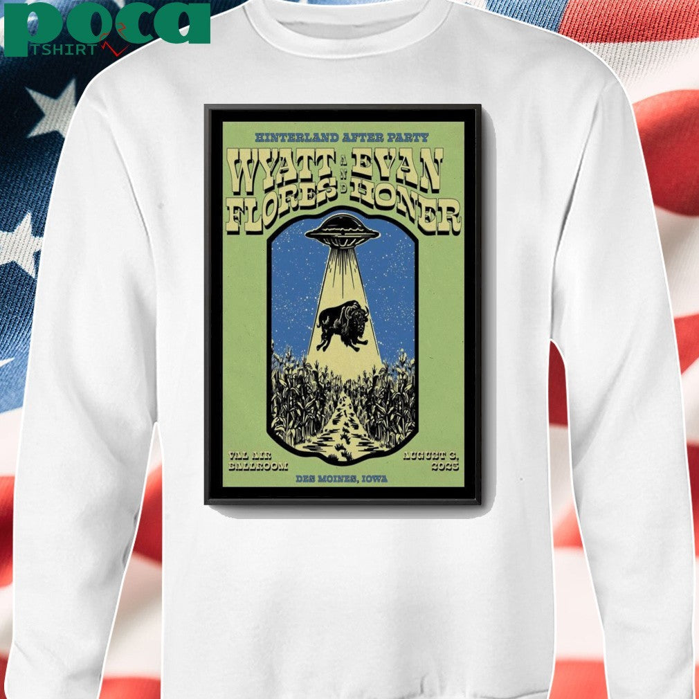 Wyatt Flores and Evan Honer August 3, 2025 Val Air Ballroom, West Des Moines, IA Poster shirt