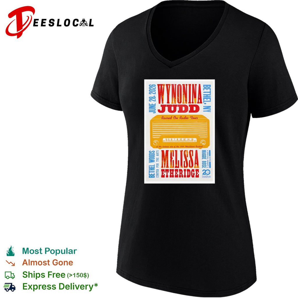 Wynonna Judd Melissa Etheridge raised on radio tour shirt