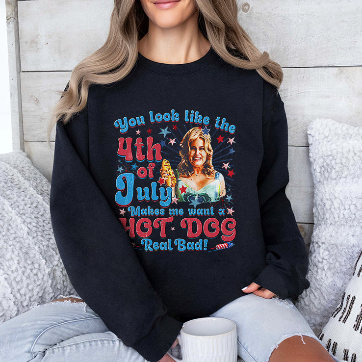 You Look Like The 4th Of July Makes Me Want A Hot Dog Jennifer Coolidge Shirt