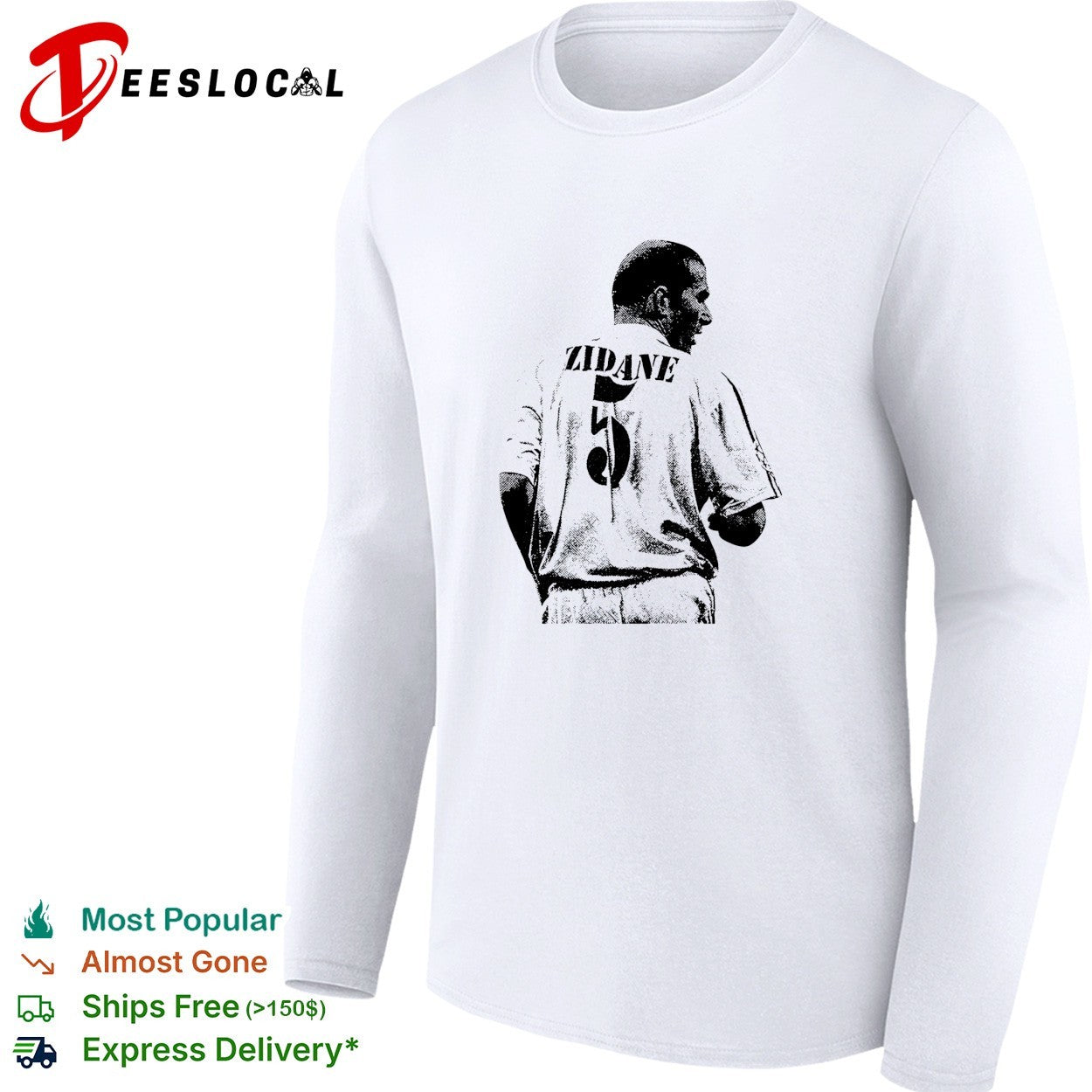 Zinedine Zidane Real Madrid portrait shirt