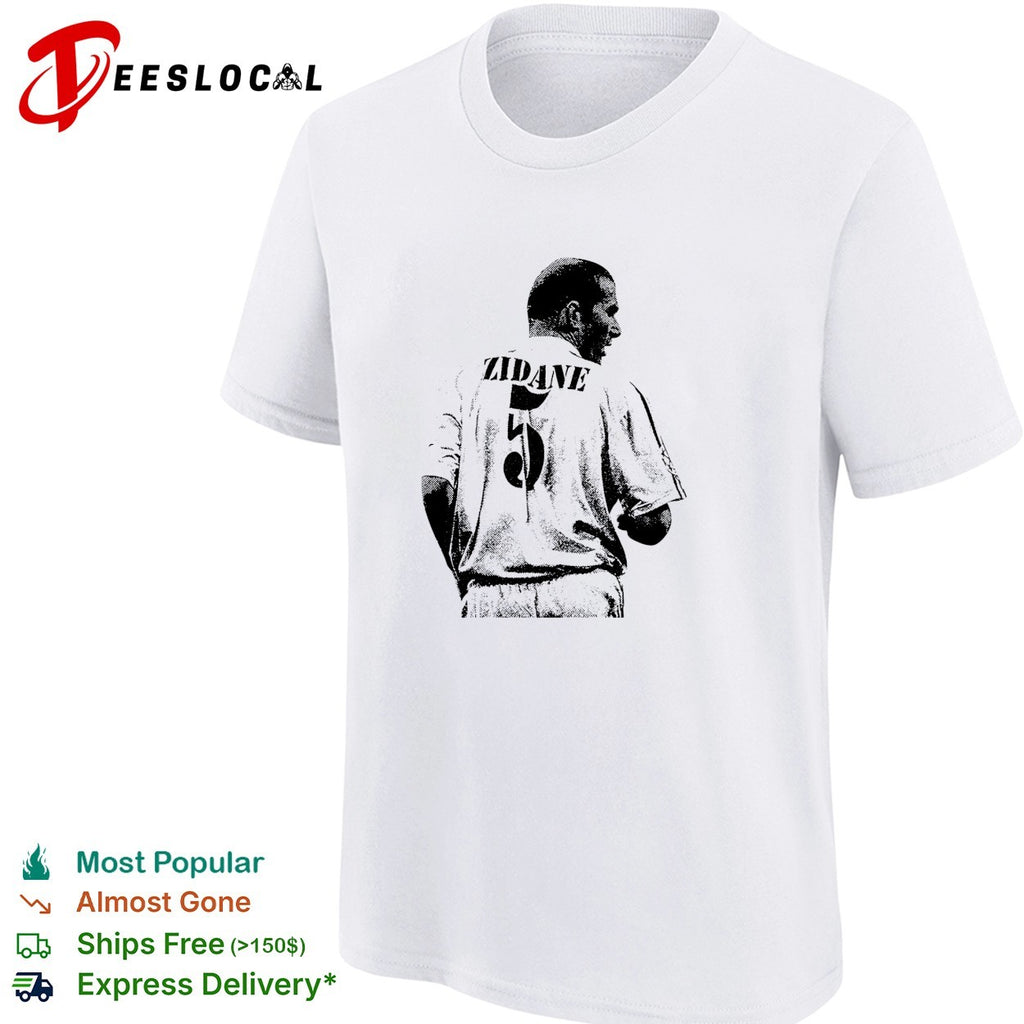 Zinedine Zidane Real Madrid portrait shirt