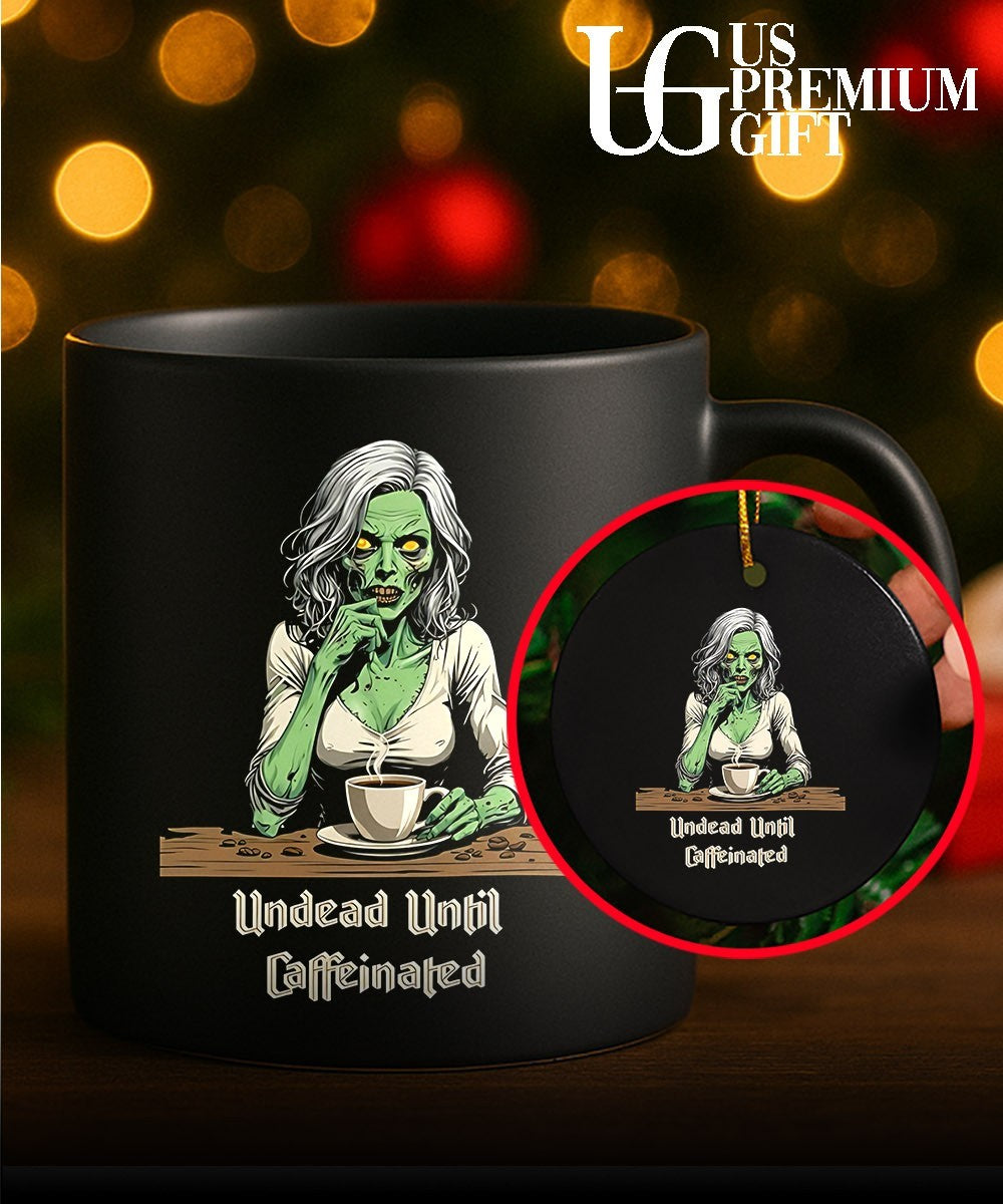 Zombie Coffee Lover Undead Until Caffeinated shirt
