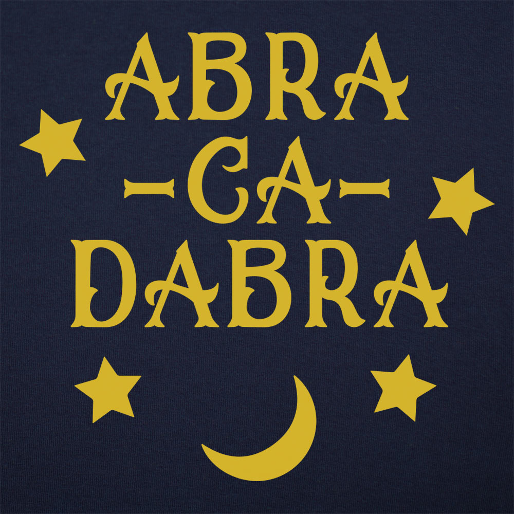 Abracadabra Magic Word with Stars and Moon