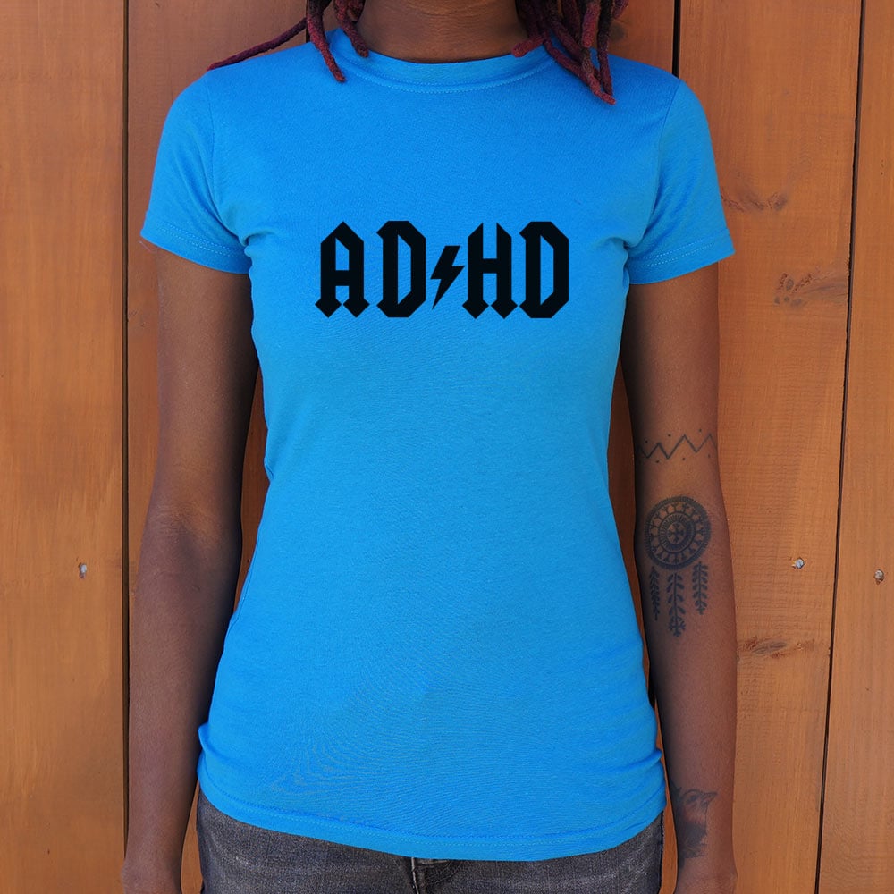 ADHD Lightning Bolt Rock Band Logo Parody