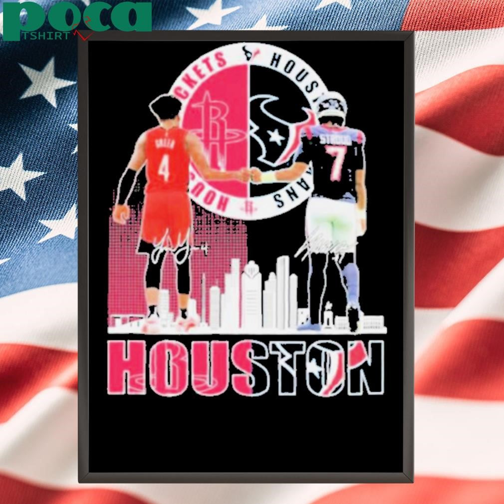 alen Green C. J. Stroud Houston Rockets Houston Texans Skyline Signature T shirts