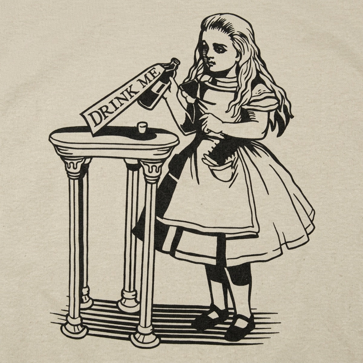 Alice Drink Me Bottle Wonderland Illustration