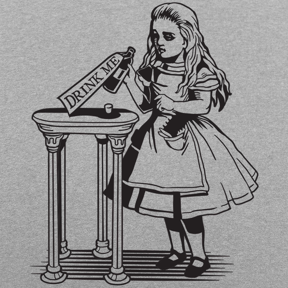 Alice Drink Me Bottle Wonderland Illustration
