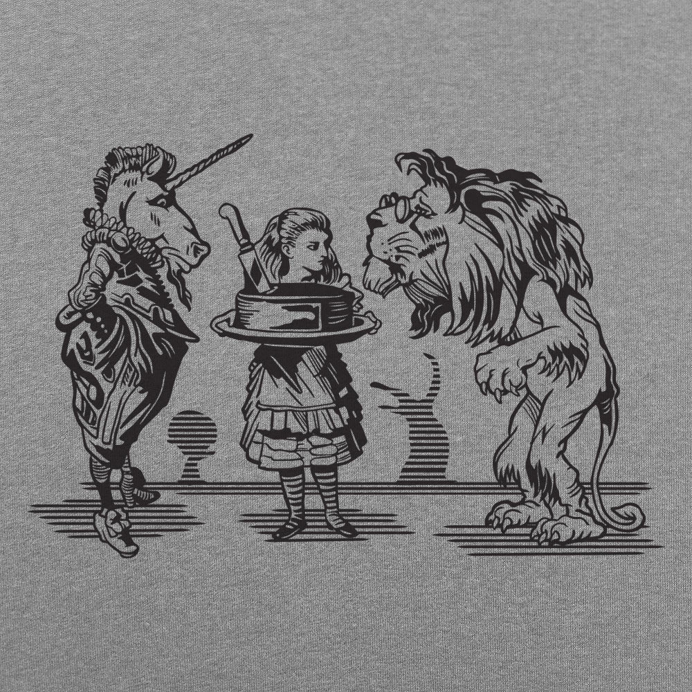 Alice And Unicorn With Lion