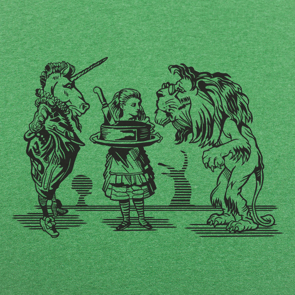 Alice And Unicorn With Lion