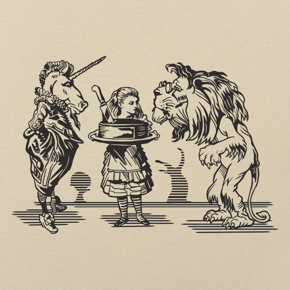 Alice And Unicorn With Lion