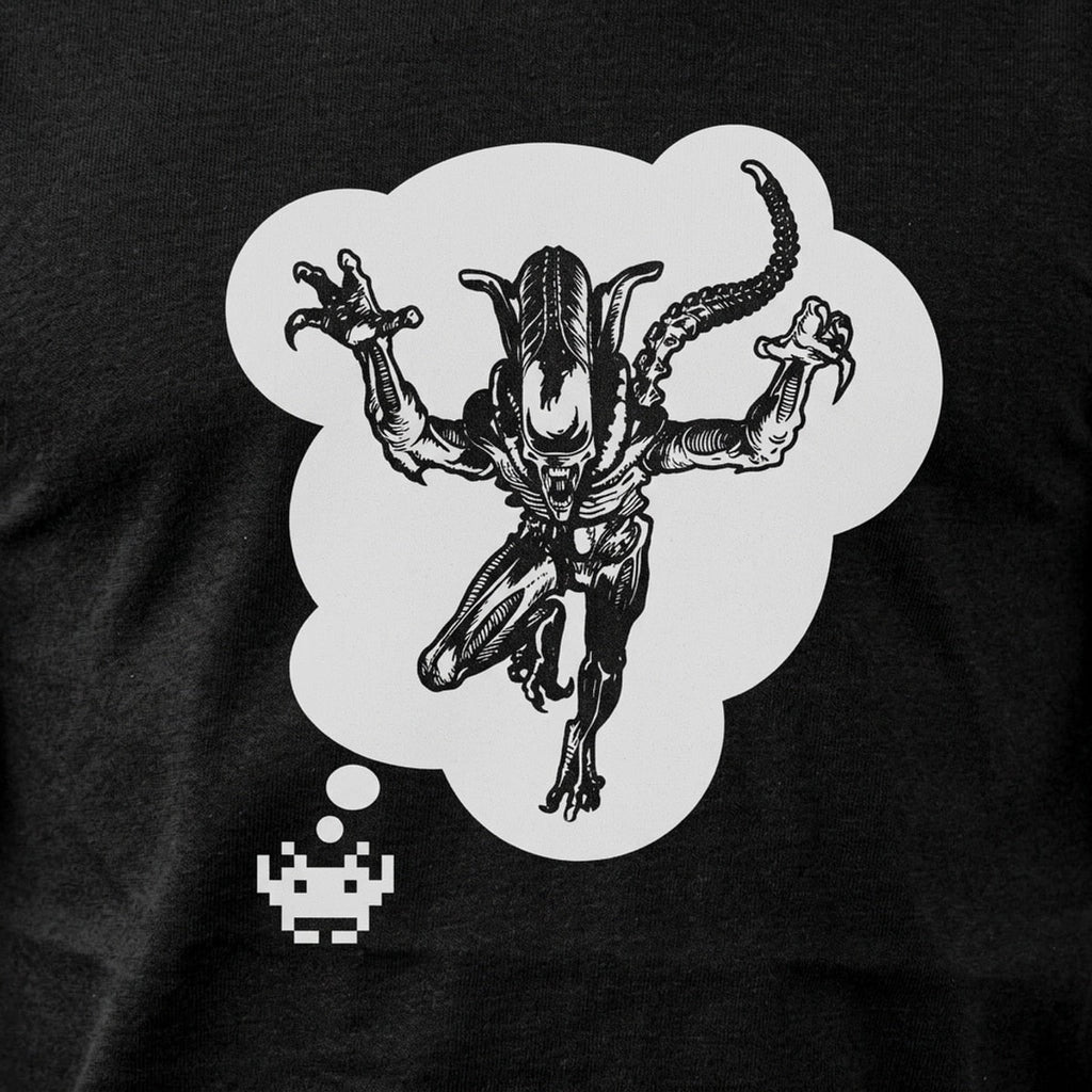 Alien Invader Pixel Game Character Dreaming