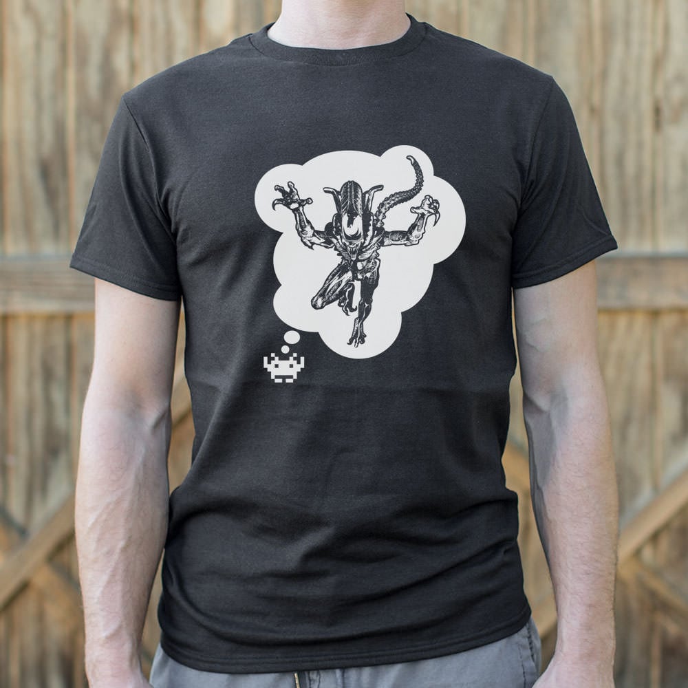 Alien Invader Pixel Game Character Dreaming